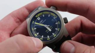 IWC Aquatimer 2000 Ref 353804 Luxury Watch Review [upl. by Lybis864]