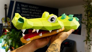 Papercraft  Building your own Crocodile  DIY Tutorial [upl. by Noel]