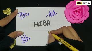 Hiba Name Signature  Handwritten Signature Style for Hiba Name [upl. by Lizabeth866]