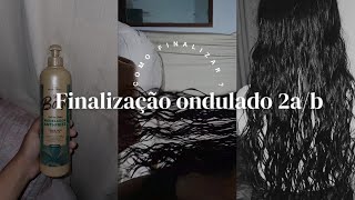 Como FINALIZAR cabelo ONDULADO 2AB  Finalização rapida fácil e simples 🫶🏻 [upl. by Rusty830]