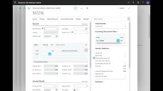 Dynamics 365 Business Central  How to Manually Create a Purchase Invoice from an Incoming Document [upl. by Aldos]