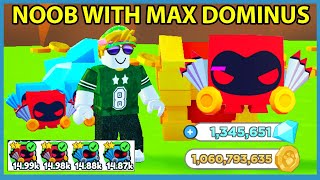 Noob With Full Team of Dominus Pets in Roblox Pet Simulator X [upl. by Yralih324]