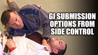 Submission Options from Side Control with the Gi  JiuJitsu Submissions [upl. by Ignatia]