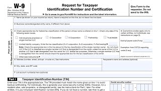 IRS Form W9 walkthrough Request for Taxpayer Identification Number and Certification [upl. by Marj597]