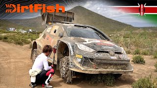 Toyota Tire Trouble WRC Safari Rally Kenya 2024 [upl. by Najram540]