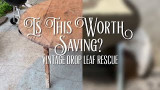 Saving a Trash Table  Vintage Drop Leaf Table Makeover  Elegant Upgrades [upl. by Sigismond]