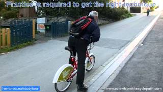 Trondheims Trampe Bicycle Lift Assistance for cyclists climbing one of Norways steep hills [upl. by Susumu]