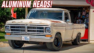 My F100 LIVES New Aluminum Head Upgrade and FIRST START OPEN HEADERS Super Loud [upl. by Burdett350]