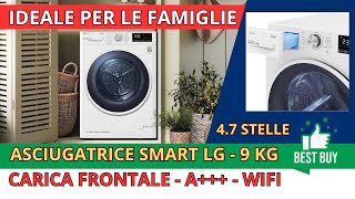 ASCIUGATRICE LG RH90V9AVHN 9 KG WIFI SMART  CLASSE A  ECO HYBRID [upl. by Fusco]