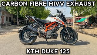 CARBON FIBRE MIVV EXHAUST  KTM DUKE 125  JODHPUR [upl. by Wong]