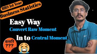 Easy way to Convert Raw Moment into Central MomentRelationship between Raw Moment amp Central Moment [upl. by Nnek656]