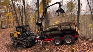 900 Series ATV trailer  log loader by AM Machinery [upl. by Okwu]