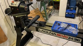 Laguna Lathe unboxing  woodturning lathe assembly [upl. by Romilly]