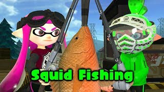 Splatoon 3D Fan cartoon animation Squid Fishing [upl. by Aramak]