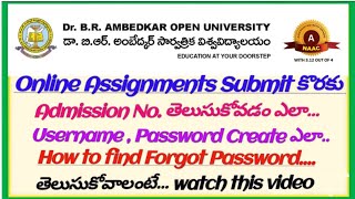 Find Admission nousernamePassword  How to find Forgot password  DrBraou Hyd [upl. by Perla]