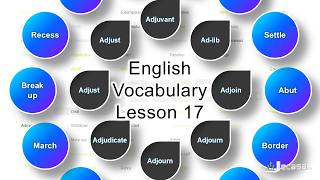 English Vocabulary  Lesson 17  Adjuvant Adjudicate Administer Admirably Admiration  Synonyms [upl. by Axel]