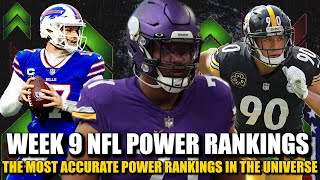 Week 9 NFL Power Rankings 🔥🔥🔥 The Most Accurate in the Universe [upl. by Lledner]