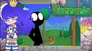 Terraria bosses react to stickman vs king slime  gacha club by JzBoy [upl. by Aseiram]