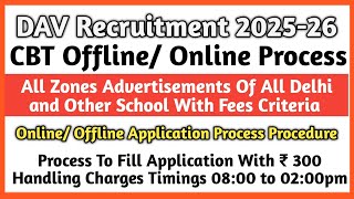 DAV CBT Delhi amp Other Zones All School Details Advertisement 2026 With Application Form [upl. by Rizzo513]