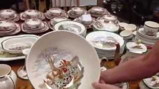 Antique China Spode Fox Hunt hunting by Herring [upl. by Emirac]