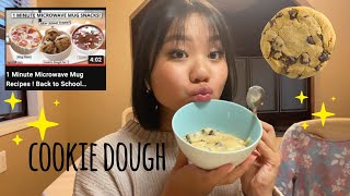 trying edible cookie dough by emmas goodies [upl. by Ardnassela182]