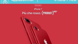 Apple rilascia iPhone 7 Special Edition in colorazione rossa [upl. by Wind]