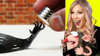 INSANE VENOM MAGNETIC SLIME ASMR MARVEL EXPERIMENTS [upl. by Atinuhs]