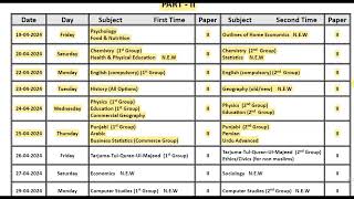 2nd year date sheet 2024  12th Class Date Sheet 2024  Inter part 2 date sheet 2024 [upl. by Nicol899]