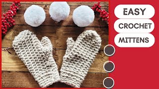 Fast and Easy Crochet Mittens [upl. by Dnalram]