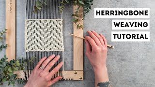 How to weave Herringbone on a frame loom [upl. by Jocelyn]