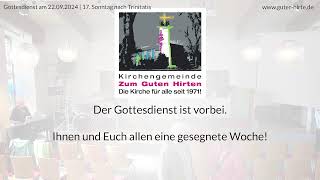 Gottesdienst am 22092024 [upl. by Einalem159]