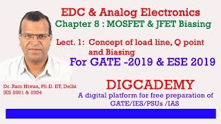 EDC amp Analog Electronics Chap 8 MOSFET and FET Biasing L1Concept of load line Q point and Biasing [upl. by Eillek]