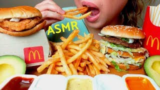 No Talking ASMR McDonalds Big MAC Cheeseburger Fries amp Chicken Sandwich 먹방 Eating Sounds [upl. by Valentine]