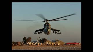 Mi24 Hind Flight with a partial US crew in Iraq [upl. by Gredel881]