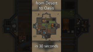 Rimworld Oasis in the Desert Base Timelapse [upl. by Ainevul52]