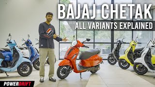 Bajaj Chetak Variants explained  Which Chetak features what  PowerDrift [upl. by Padraic]