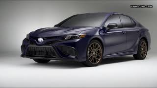 2024 Toyota Camry SE Nightshade Resevoir Blue Exterior Interior and Driving [upl. by Anaujd901]