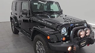 2016 Jeep Wrangler Rubicon Black Clearcoat Used walk around for sale in Fond Du Lac Wisconsin [upl. by Hector]