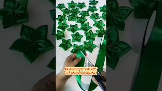 How to making fabric flowers DIY fabricflowertutorial fashionhacks shorts [upl. by Haroun706]