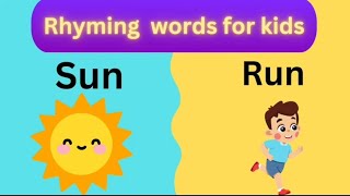 Rhyming words for kids rhyming words rhyming words song Educational content Children’s learning [upl. by Elak]