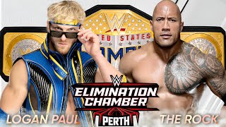 WWE 2K23  The Rock VS Logan Paul  WWE Elimination Chamber [upl. by Oidacra]