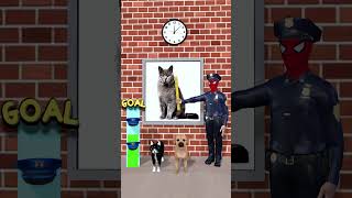 Help the poor dog and cat become a policeman dog cat [upl. by Mamoun]