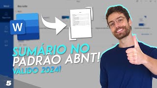 COMO FAZER O SUMÁRIO ABNT FÁCIL E RÁPIDO [upl. by Esau]