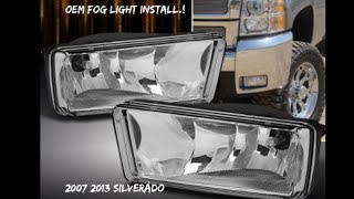 20072013 silverado fog light install Part 1 [upl. by Ettereve]