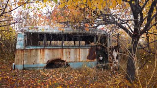 An old abandoned van saved me from the rain Solo overnight ASMR [upl. by Ecneret]