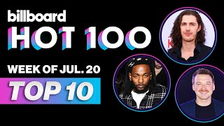 Billboard Hot 100 Top 10 Countdown For July 20 2024  Billboard News [upl. by Davide944]