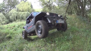 Quadix Buggy 1100 4x4 Offroadtest Tor 0 hoch ohne  mit Sperren [upl. by Englis]