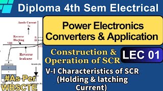 Construction amp Working of SCR Power Electronics Converters amp Application Diploma 4th Sem EE  2024 [upl. by Weber]