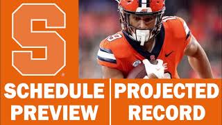 Syracuse Football 2024 Schedule Preview amp Record Projection [upl. by Ahsart]