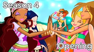 Winx Club  Season 4 Opening 4K  Italian [upl. by Ybrad]